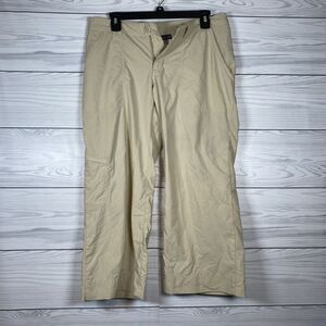 PATAGONIA hiking‎ outdoor Quick-Dry Cropped wide leg trail Pants Tan 4